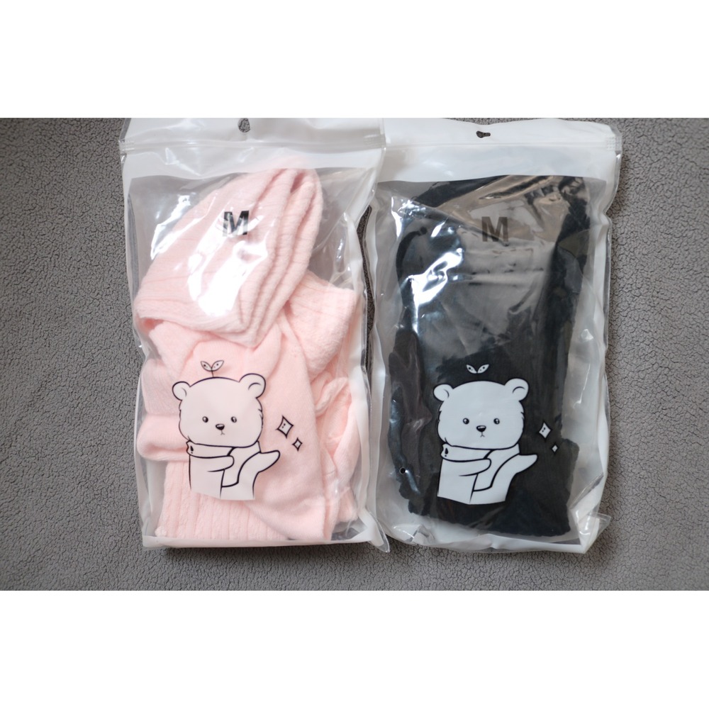 Ribbed Knit Tights 2PC Toddler Girl Size M Pink Black Soft  Leggings Classic